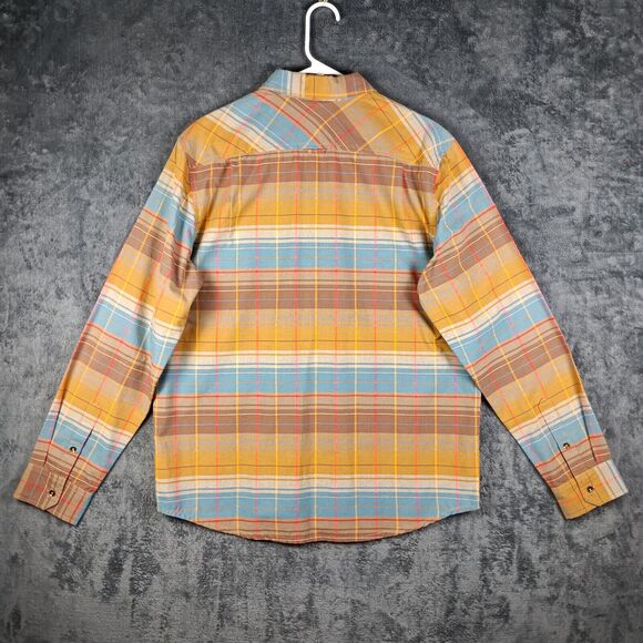 PrAna Shirt Men Medium Brown Button Up Southwestern - Picture 3 of 8